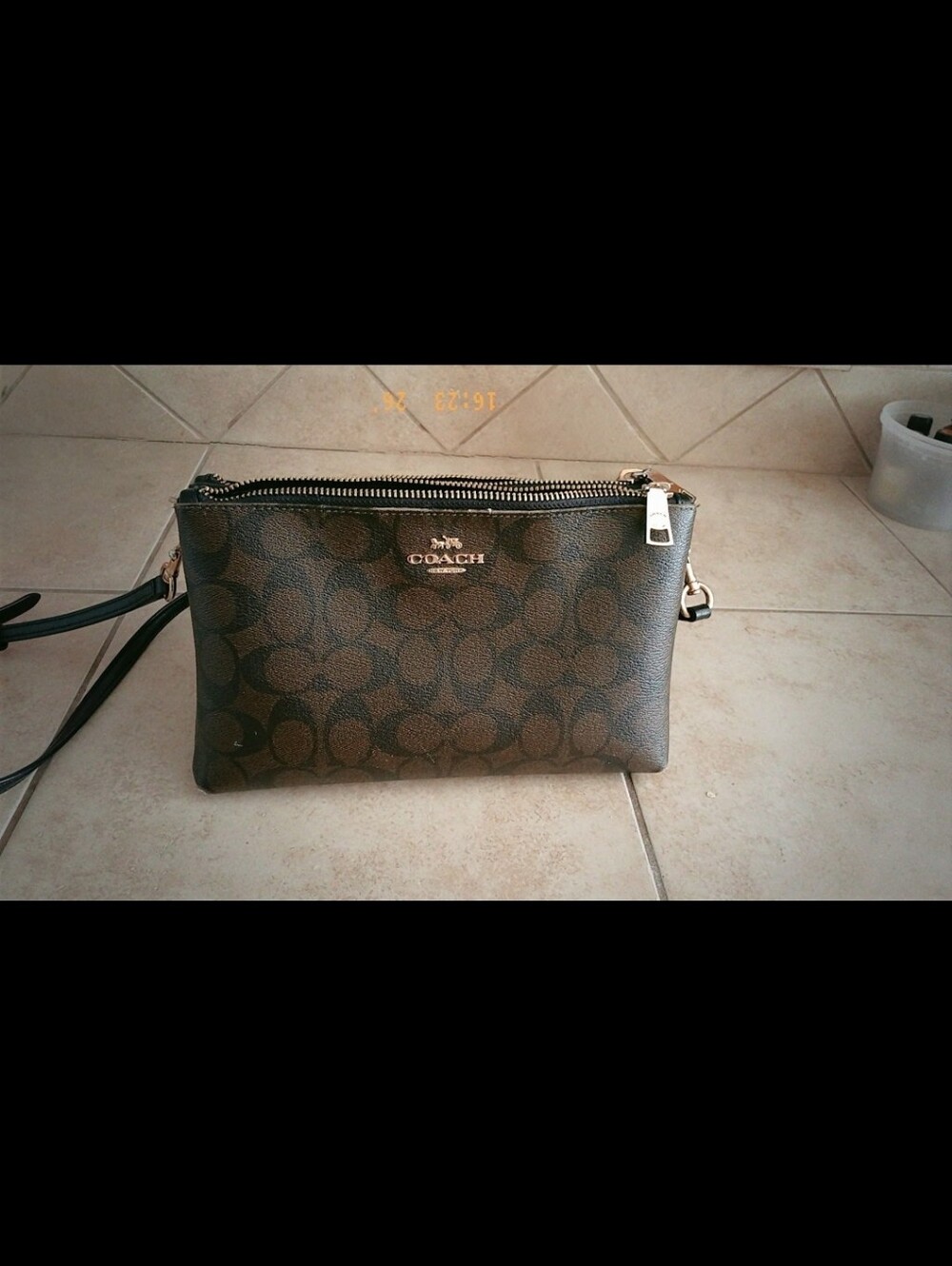 COACH Lyla Brown Signature Canvas Crossbody